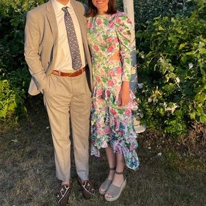 WAYF Size Small Floral Multi Tiered Dress